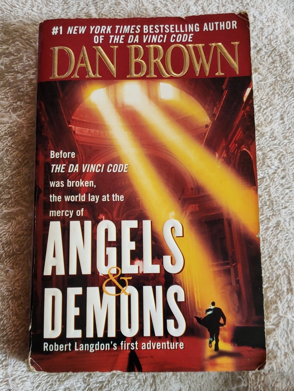 Angels & Demons By Dan Brown - Paperback - Red/Orange Cover
